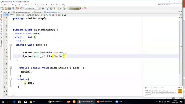 Tutorial 14 static members in java смотреть онлайн
