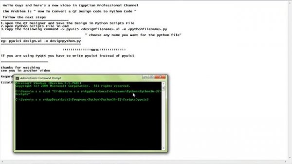 How to Convert Qt Designer Code to Python Code 2018 PyQt5