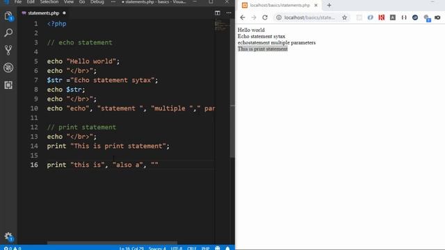 echo vs print statement in PHP | PHP echo vs print In Hindi | PHP Tutorial for Beginners in Hindi смотреть онлайн