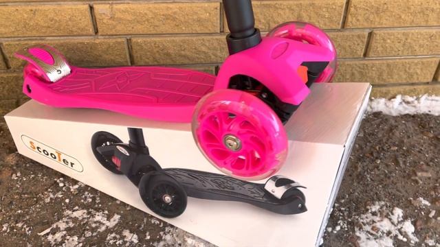 Самокат трехколесный Scooter MG008A Розовый смотреть онлайн