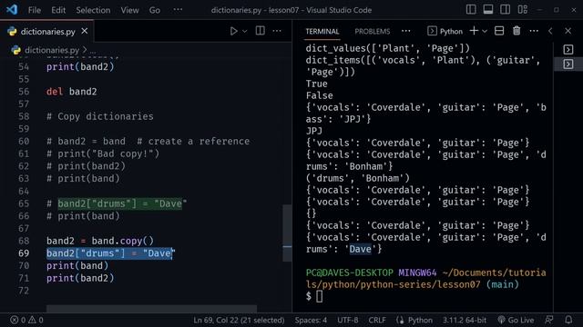 Python Dictionaries and Sets for Beginners | Python tutorial смотреть онлайн