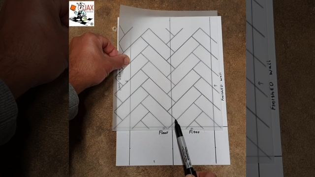 How to set out Herringbone tiles on a wall or floor смотреть онлайн