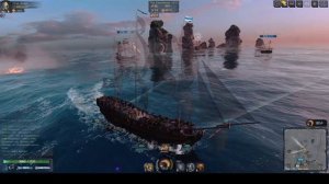 World of Sea Battle. обзор на Тяжелый фрегат V ранга Black Wind.