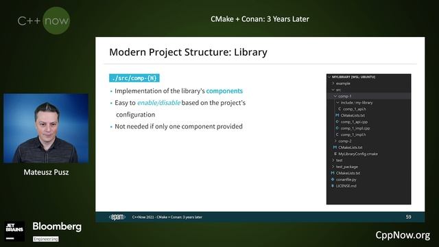 CMake + Conan: 3 Years Later - Mateusz Pusz - [CppNow 2021] смотреть онлайн