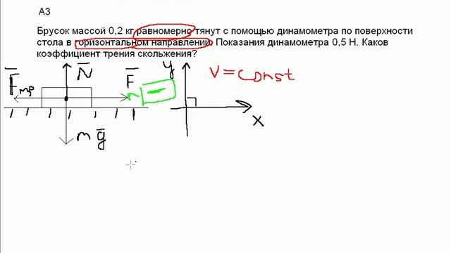 Решение задачи А3 ЕГЭ по физике.Досрочный вариант. смотреть онлайн