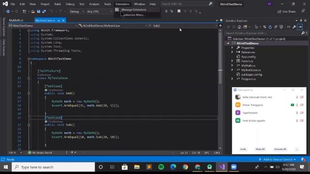 Unit Testing - NUnit C# || Pengujian Perangkat Lunak || #PolinemaJoss #JTIPolinema смотреть онлайн