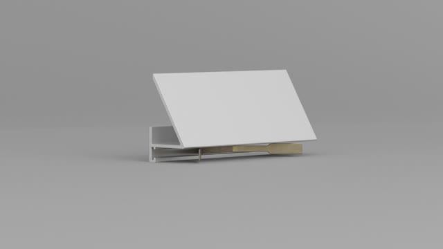 Микроплинтус для пола угловой серебристый анодированный Ликорн