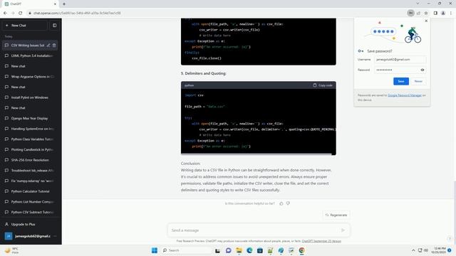 Cannot write csv file with python смотреть онлайн