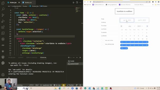 Create Date Range Feature with React смотреть онлайн