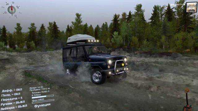 Spin Tires Прохождение карта Побережье Уаз Хантер смотреть онлайн