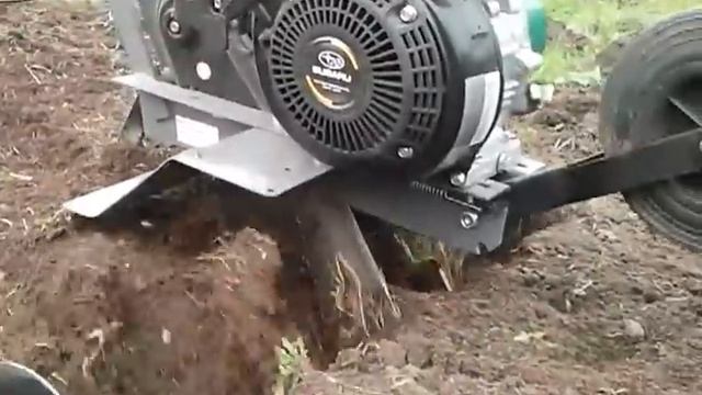 Культиватор Caiman ECO 50S С2. Вспашка земли на огороде смотреть онлайн