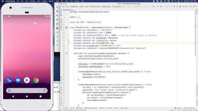 Android Chess 046: Fixing "Address already in use" caused by pressing LISTEN button twice смотреть онлайн