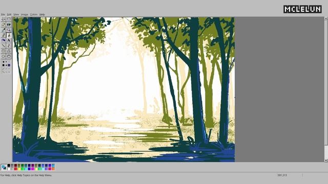 MS Paint Landscape Painting using JSPaint смотреть онлайн