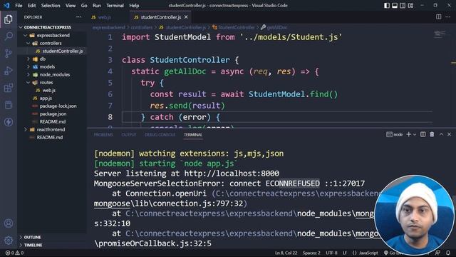 How to Fix Mongoose Server Selection Error connect ECONNREFUSED смотреть онлайн