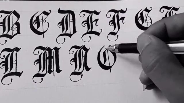 How to a Lettering | Old English | Lettering | Calligraphy | A to Z. смотреть онлайн