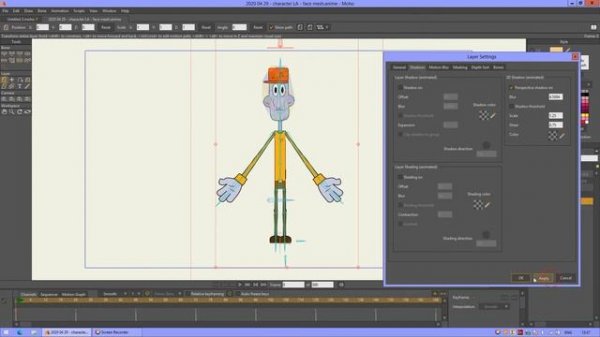 MOHO 7.02.2 LAYER SETTINGS - VECTOR - SHADOWS (Anime Studio/MOHOPRO) видеоурок на русском Moho_Pro