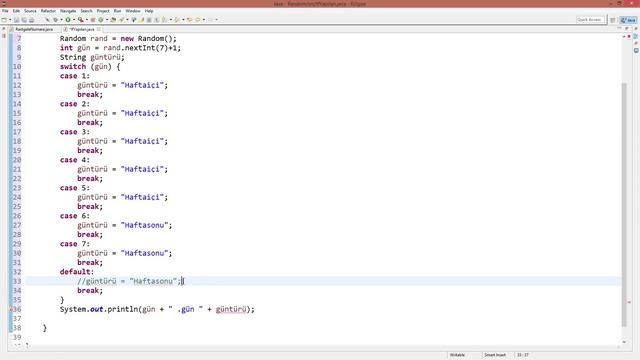 Programlamaya İlk Adım Java : Ders 12 - Random Number Generator ve Switch Yapısı смотреть онлайн