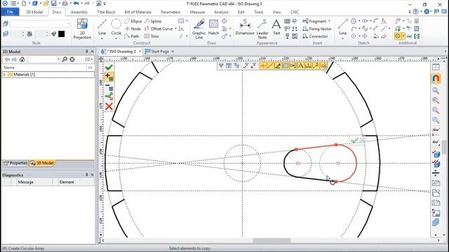 T-Flex CAD 15 2D - Exercise 63 смотреть онлайн