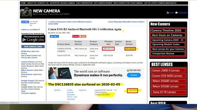 Canon EOS R3 45MP Sensor and Announcement on Sept 2021 смотреть онлайн