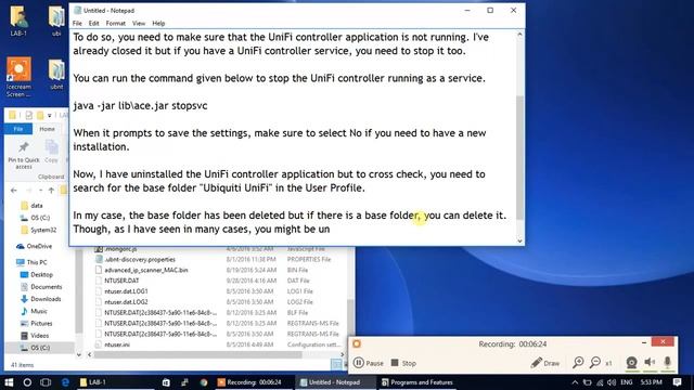 Uninstall and reinstall the UniFi controller completely on a Windows Machine смотреть онлайн