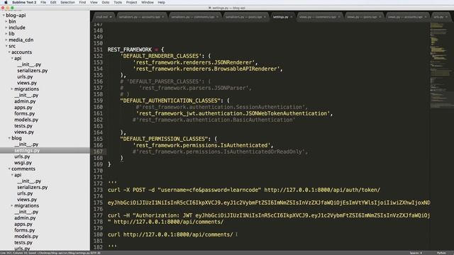 Blog API with Django Rest Framework 32 of 33 - Django Rest Framework JWT & Curl Tests смотреть онлайн