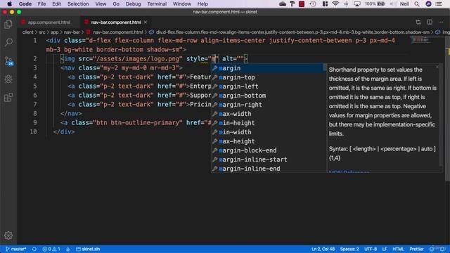 079 Adding the NavBar HTML code смотреть онлайн