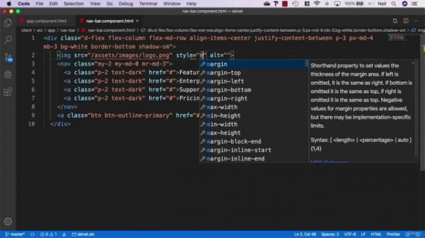 079 Adding the NavBar HTML code