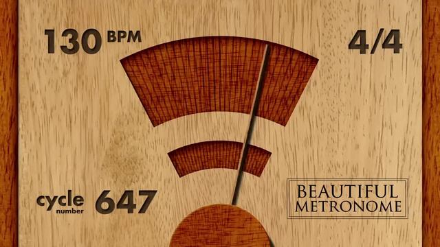 130 BPM 4/4 Wood Metronome HD смотреть онлайн