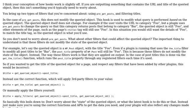 Wordpress: On what hook can I get the queried object's final state? смотреть онлайн