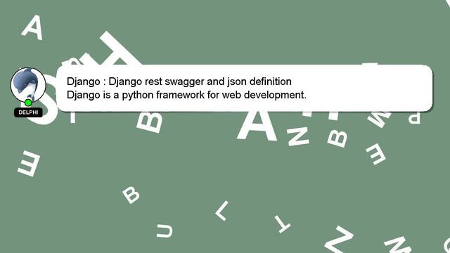 Django : Django rest swagger and json definition смотреть онлайн
