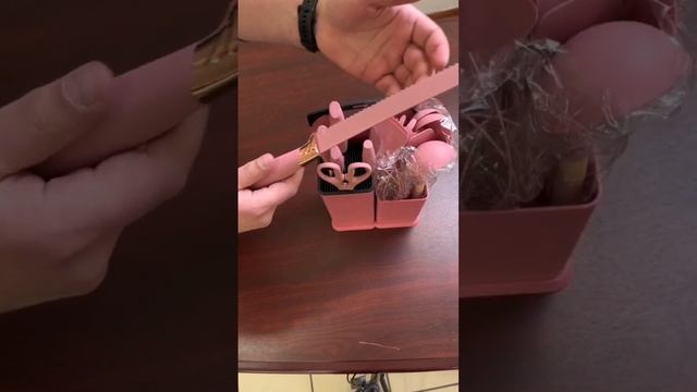 Набір кухонного приладдя на підставці 19 штук із силікону з бамбуковою ручкою, рожевий смотреть онлайн