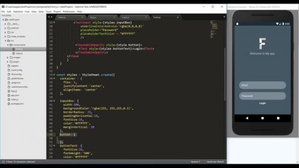 React native tutorial Part 1- React native login, signup and navigation example
