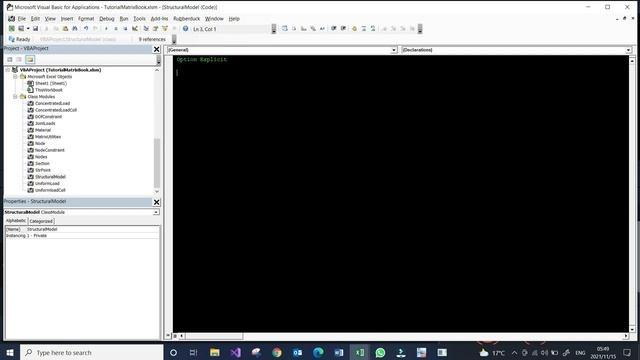 Direct Stiffness Matrix  With Excel VBA Part 3