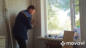 Установка чугунного радиатора