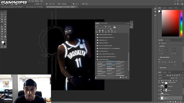 Sports Design Full Tutorial | Make Your Edits Glow! | Kyrie Irving Glow Photoshop | Cal So Scoped смотреть онлайн