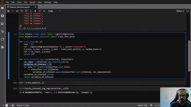Feature selection using Logistic Regression with Lasso смотреть онлайн
