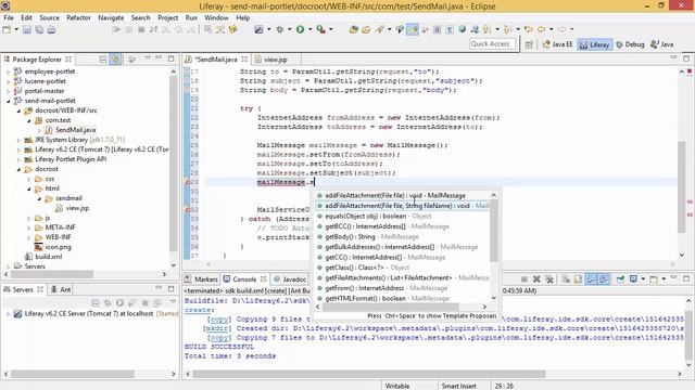 Liferay Tutorial 40 :- Send Mail in Liferay Programmatically смотреть онлайн