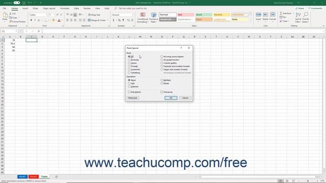 Excel 2019 & 365 Tutorial Using Paste Special Microsoft Training смотреть онлайн