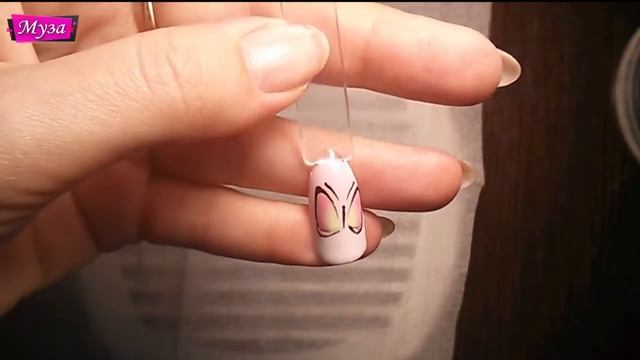 Бабочка со стразами на ногтях. Легкий дизайн ногтей 2018 за 2 минуты смотреть онлайн