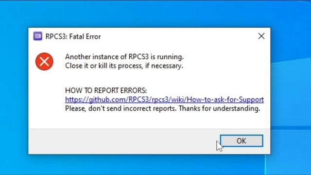 Rpcs3 fatal error Another instance of RPCS3 is running смотреть онлайн