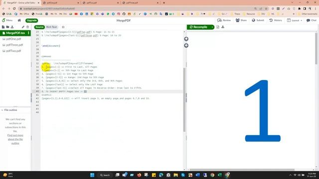 Merge PDFs: Combine PDF Files in LaTex Using Overleaf || Faria Afrin смотреть онлайн