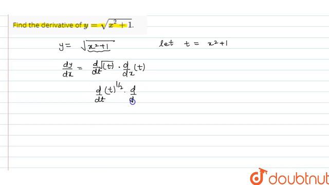 Find the derivative of `y=sqrt(x^2+1)`. смотреть онлайн