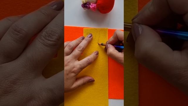 Funny Do It Yourself Clown Doll Made Of Pieces Of Fabric And Thread