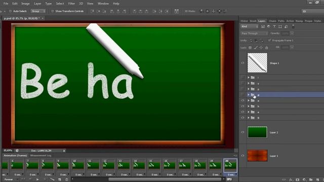 How to make an animation of a writing pen in Photoshop Part 2 смотреть онлайн
