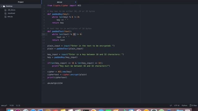 AES Encryption Script - Interactive Input - Cryptography with Python смотреть онлайн