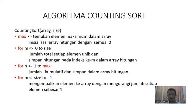 [ALGORITMA SORTING : COUNTING SORT ] Penjelasan dan Penerapan Program Python смотреть онлайн