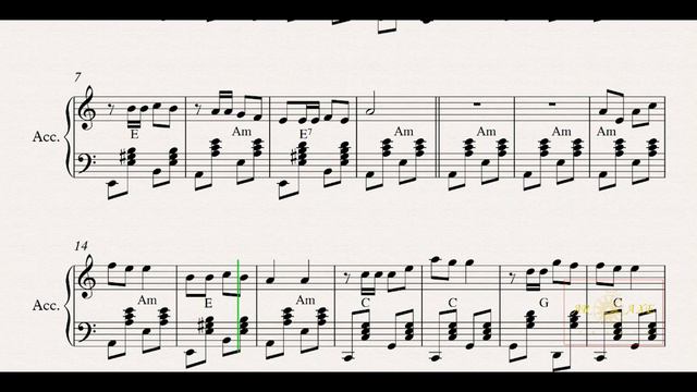 Ваше благородие, госпожа удача / Your honor, lady luck (Accordion Sheet Music) смотреть онлайн
