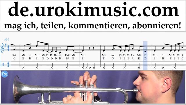 Trompetenunterricht Axel F - Crazy Frog Noten Lernen um-i995 смотреть онлайн