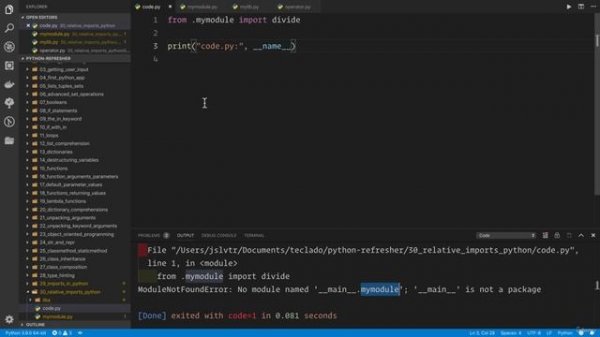 02 - A Full Python Refresher - 039 Relative imports in Python