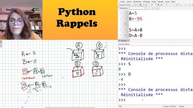 PREMIERE/TERMINALE Rappels python #1 - Variables, affectation, fonctions en python смотреть онлайн